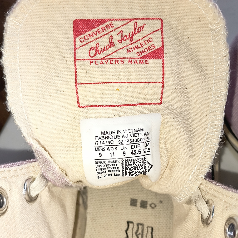 Converse Light Pink High-Top Sneakers - Picture 7 of 7